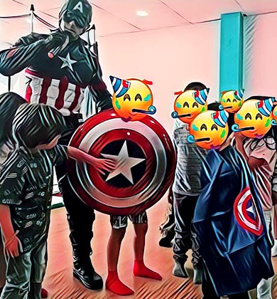 Animación infantil capitan america